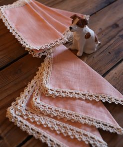 Servilletas salmón puntilla